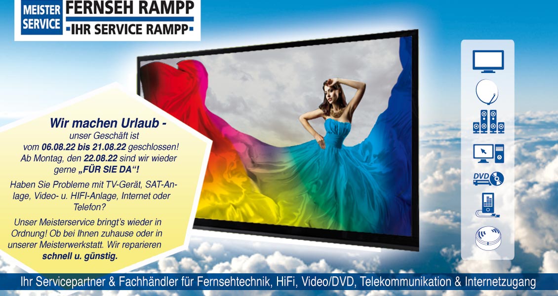 Fernseh Rampp Home - Ihr Servicepartner für Fernsehtechnik, HiFi, Video, Telekommunikation & Internetzugangin in Erkheim